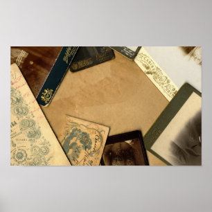 Vintage Desk Poster