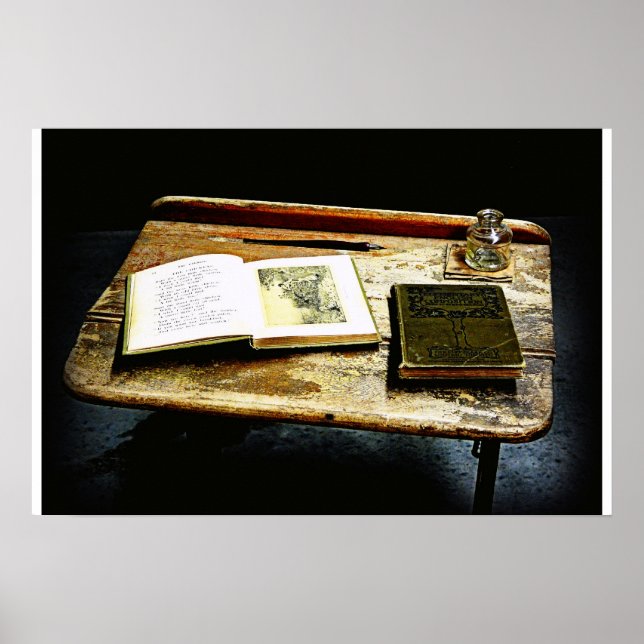 Vintage Desktop - Student Desk Poster (Framsidan)