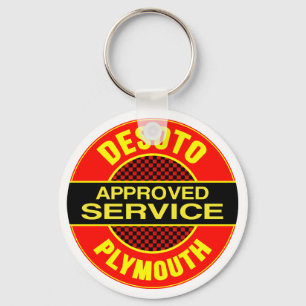 Vintage DeSoto-tjänstsignatur Nyckelring