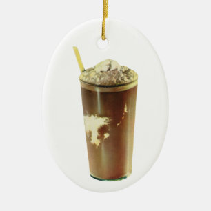 Vintage Dessert, Chocolate Shake and Whipping Crea Julgransprydnad Keramik