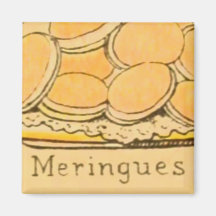 Vintage dessert meringue cookie magnet