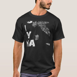 Vintage Det är i min DNA-Italien Fingerprint Karta T Shirt