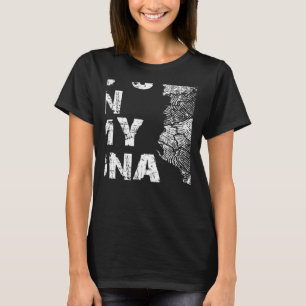 Vintage Det är i mitt DNA Albaniens Karta Thumbpri T Shirt