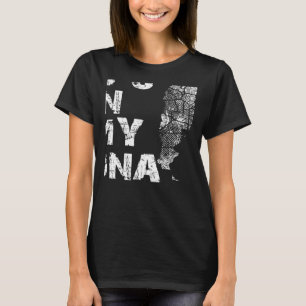 Vintage Det är i mitt DNA-argentinsk kontur Karta  T Shirt