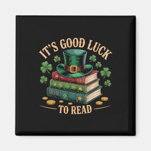 Vintage Det är tur att läsa St Patrick's Day Bo Magnet