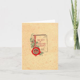 Vintage det bästa Önskemål-kortet för jul Kort