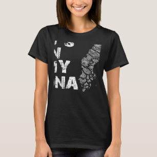 Vintage Det Finns I Mitt DNA Sverige Fingeravtryck T Shirt