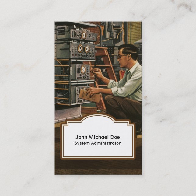 Vintage DET professionellvisitkort Visitkort (Framsida)