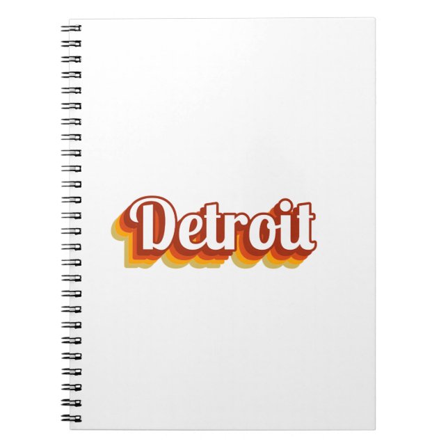 Vintage Detroit Anteckningsbok (Framsidan)