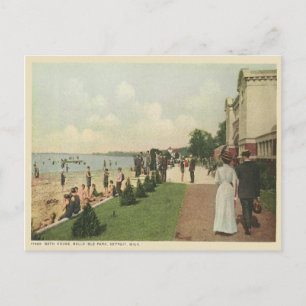 Vintage Detroit Bath House Vykort
