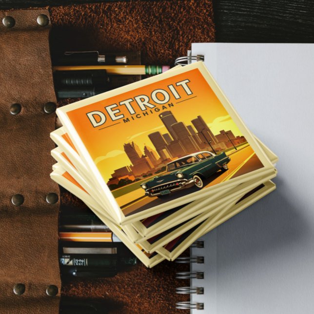Vintage Detroit Michigan Magnet (Skapare uppladdad)