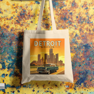 Vintage Detroit Michigan Tygkasse