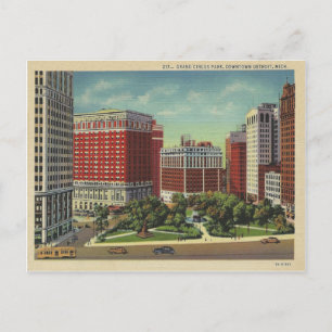 Vintage Detroit Michigan Vykort