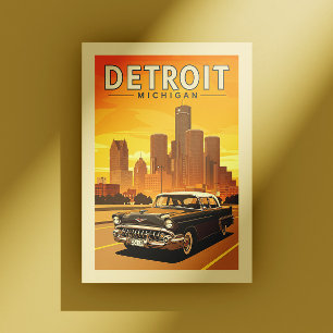 Vintage Detroit Michigan Vykort