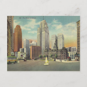 Vintage Detroit Michigan Vykort