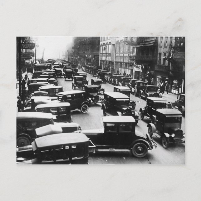 Vintage Detroit Traflow Vykort (Framsida)