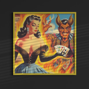Vintage Devilish Pin-up Poster