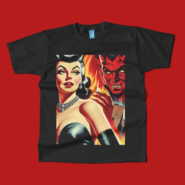 Vintage Devilish Pin-up T Shirt (Skapare uppladdad)