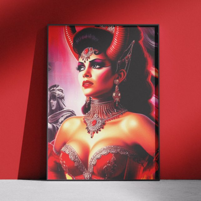 Vintage Devilish Woman Poster (Skapare uppladdad)