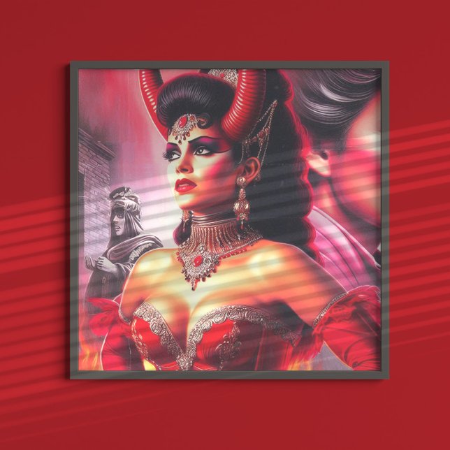 Vintage Devilish Woman Poster (Skapare uppladdad)