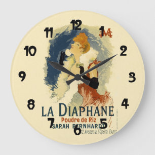 Vintage Diaphane Poster konst Stor Klocka
