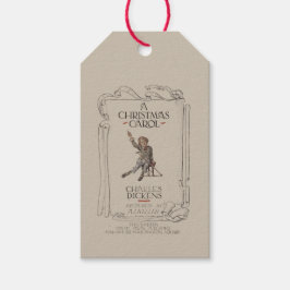 Vintage Dickens A Christmas Carol Gift Tag Presentetikett