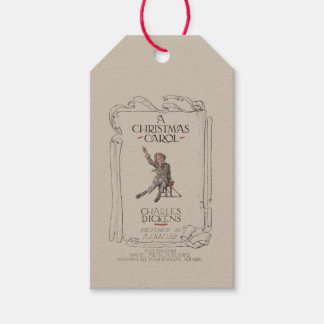 Vintage Dickens En julsång presentkort Presentetikett