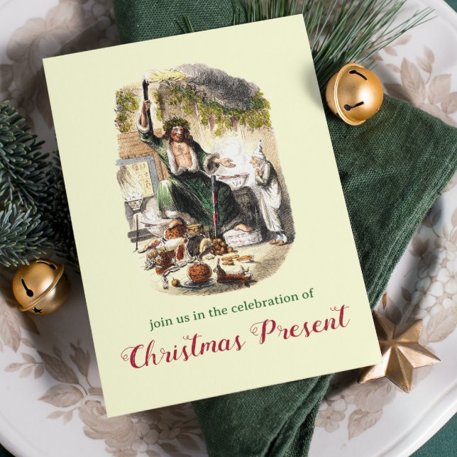 Vintage Dickens Ghost A jul Sång Party Inbjudningar (Skapare uppladdad)