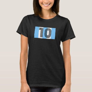 Vintage Diego Argentina nummer 10 Fotboll T Shirt
