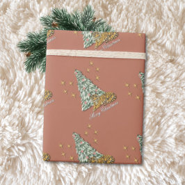 Vintage Dimensionsillusion Rosa Tiger Jul Presentpapper