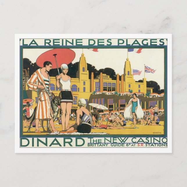 Vintage Dinard Holland Vykort (Framsida)