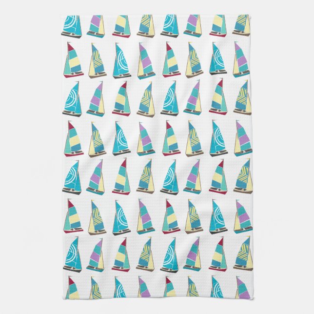 Vintage Dinghies Kökshandduk (Vertikal)
