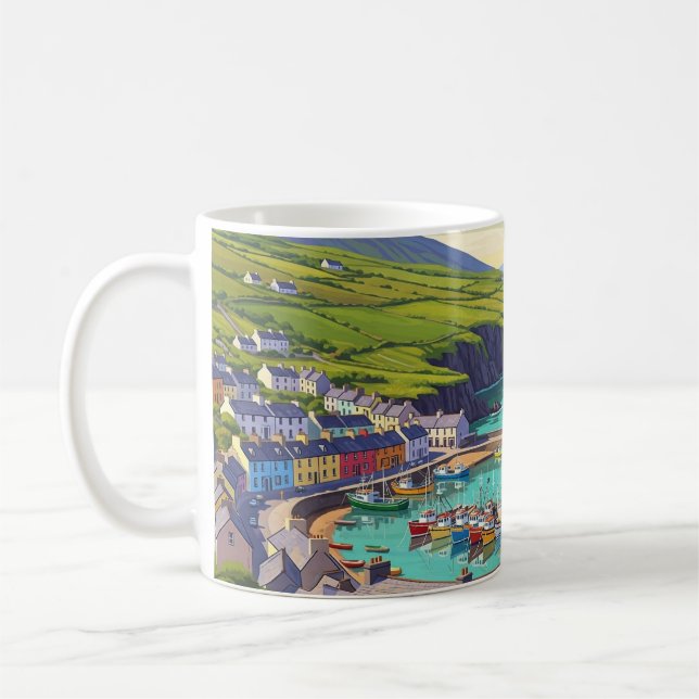 Vintage Dingle Ireland Travel Kaffemugg (Vänster)