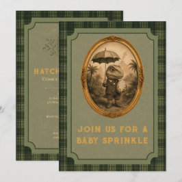 Vintage Dinosaur Baby Sprinkle Inbjudningar