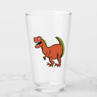 Vintage Dinosaur Drinking Glass Glaskopp