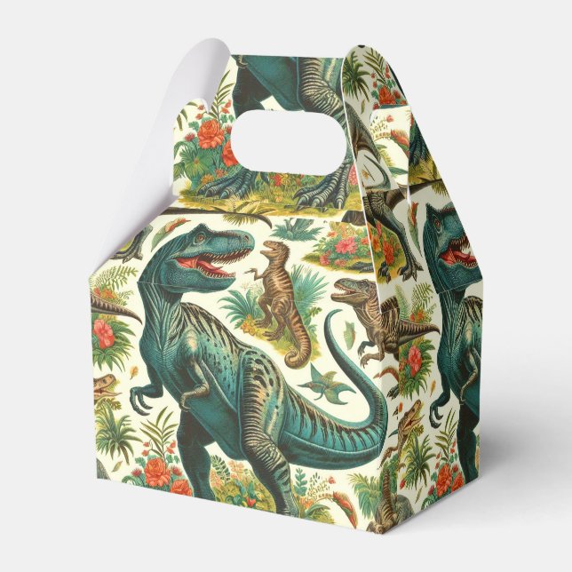 Vintage Dinosaur-målning Presentaskar (Framsidan Sidan)