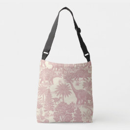 Vintage Dinosaur Toile Mönster Forntida Djungel Axelväska
