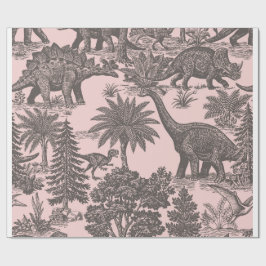 Vintage Dinosaur Toile-mönster Presentpapper