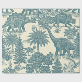 Vintage Dinosaur Toile-mönster Presentpapper