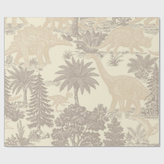 Vintage Dinosaur Toile-mönster Presentpapper