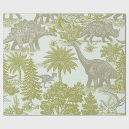 Vintage Dinosaur Toile-mönster Presentpapper
