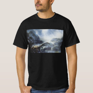 Vintage dinosaurier, Barapasaurus med stormmoln T Shirt