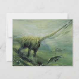 Vintage dinosaurier, Brachiosaurus födelsedagsfest Inbjudningar