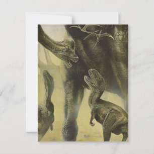 Vintage dinosaurier, Brachiosaurus födelsedagsfest Inbjudningar