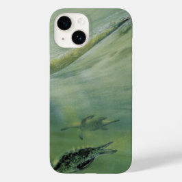 Vintage dinosaurier, Brachiosaurus som simmar i ha