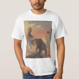 Vintage dinosaurier, Carnotaurus rytande i djungel T-shirt