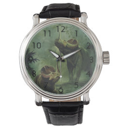 Vintage dinosaurier, Centrosaurus i djungeln Armbandsur