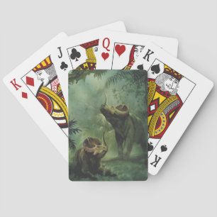 Vintage dinosaurier, Centrosaurus i djungeln Casinokort