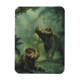 Vintage dinosaurier, Centrosaurus i djungeln Magnet