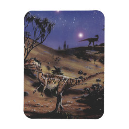 Vintage dinosaurier, Dilophosaurus på en stjärnig Magnet
